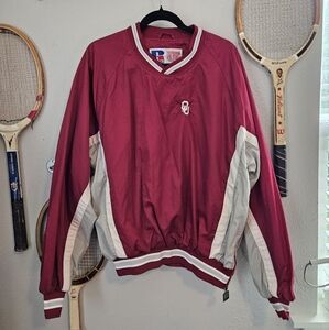 OU Sooners Oklahoma University Russell‎ Athletic team Vintage Lined Zip Jacket L